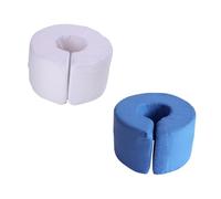 SAFIGLE 2 Pièces Coussin Élévation pour Pied et Cheville Dispositif Au Retournement Patient Pression Talons et Ulcères Adapté Soins Infirmiers Blanc et Bleu