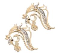 SAFIGLE 2 Pièces Épingle Cheval Ajourée en Alliage Léger et Décorative, Design Élégant Doré, pour Paquet ou Chapeau Lors de Célébrations Spéciales