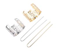 SAFIGLE 2 pièces Épingles à Chignon Élégantes avec et Argentée Accessoires de Coiffure Traditionnels
