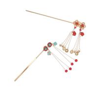SAFIGLE 2 Pièces Hair Sticks Chinese Ancient Style Metal Hairpin With Coin And Flower Design Handmade For Women Hanfu Wedding Festival Accessories