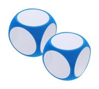 SAFIGLE 2 pièces Lot de Dés Mousse Effaçables pour Écriture Cubes Pédagogiques DIY pour Jeux et Enseignement des Mathématiques