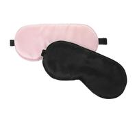 SAFIGLE 2 pièces Masque de Sommeil Réversible Soie Artificielle Couvre Yeux Cool Masque de Nuit Confortable pour Hommes et Femmes pour Voyage Hôtels