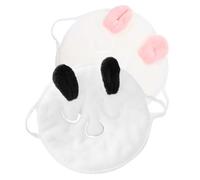 SAFIGLE 2 Pièces Masque de Visage Réutilisable Serviette de Compression Chaude Fleece pour Soin Peau Hydratation et Confort Motif Mignon