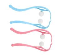 SAFIGLE 2 Pièces Masseur De Colonne Cervicale Cou Portable Massage Du Cou Des Balles Mousse Le Muscle Cou Manuel Cou Des Tissus Profonds Pour Rouleau De Cou Rachis Cervical Gel De Silice