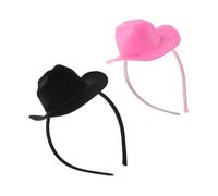 SAFIGLE 2 Pièces Mini Cowboy Hat Headband Accessoires Western pour Femmes et Bandeaux et Portable pour Fêtes à Thème Halloween et Carnaval