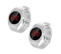 SAFIGLE 2 pièces Montre LED Électronique Garçon Fille Écran Digital Facile à Lire Bracelet Ajustable Unisexe pour et Montre Éducative pour Étudiants Anniversaire et