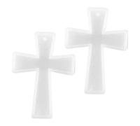 SAFIGLE 2 Pièces Moule Silicone Croix pour Porte-clés DIY Flexible et Réutilisable Moulage Résine Époxy Accessoire Artisanat et Décorations Croisées