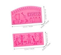 SAFIGLE 2 pièces Moule Silicone Fondant Animaux Créatifs pour Décoration Gâteau DIY Biscuit Bonbon Pâtisserie