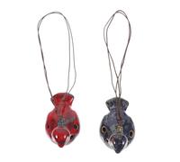 SAFIGLE 2 pièces Ocarina Céramique Lot pour Débutants Instrument de Musique Décoratif Couleurs Rouge et Bleu pour Garçon Fille et Apprentissage Musical