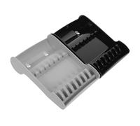 SAFIGLE 2 Pièces Organisateur Antidérapant pour Outils de Coiffure Rangement Compact pour Poste de Barbier et Salon Professionnel Présentoir Moderne Noir et Gris