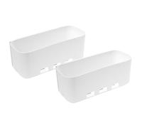 SAFIGLE 2 pièces Organisateur Mural Coulissant Boîte de Rangement Auto-adhésive pour Cuisine et Salle de Bain Support Pratique sous Évier Design Moderne et Multifonctionnel
