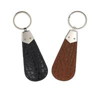 SAFIGLE 2 pièces Pied Portable Cuir PU Mini et Durable avec Porte Clés Accessoire Pratique pour Voyage et Chaussures Cuir Adapté pour