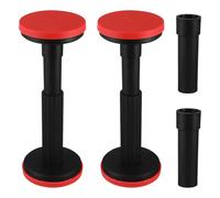 SAFIGLE 2 Pièces Pieds de Nivellement Réglables, Support Noir 18-44 CM | Nylon, Base Antidérapante aux Deux Extrémités, pour Meuble Vasque, Canapé, Étagère, Camping
