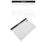 SAFIGLE 2 Pièces Planificateurs Hebdomadaires et Mensuels en Papier Blanc, Carnet de Planification Pratique pour Bureau et Étude Suivi des Tâches et Qualité D’écriture