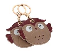 SAFIGLE 2 Pièces Porte-clés Hibou en Pu Mignon avec Porte-carte Multifonction pour Accessoires de Paquet et Protection des Cartes D'accès pour Femmes et Garçon et Filles