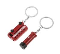 SAFIGLE 2 pièces Porte-clés Souvenir Londres Alliage de Rouge Bus et Boîte Aux Lettres Accessoires Voyage Décoratifs et Délicats