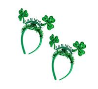 SAFIGLE 2 pièces Saint Patrick's Day Clover Headband Lightweight Irish Festival Hair Hoops For Adults And Children Comfortable And Durable Hair Decoration