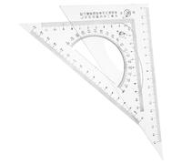 SAFIGLE 2 pièces Set de Règles Triangulaires Angle Droit pour Dessin Technique Outils Mathématiques Multifonctions pour Étudiants et Ingénieurs Rapporteur Inclus Fournitures Architecture