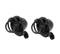 SAFIGLE 2 Pièces Sonnette de Vélo, Cloche pour Skateboard, Aluminium Noir, Installation Facile, Montage Gauche ou Droite, pour Trottinette Électrique