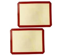 SAFIGLE 2 pièces Tapis de Cuisson Silicone Réutilisable Antiadhésif pour Pâtisserie Macarons Biscuits Cuisson Uniforme Four