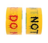 SAFIGLE 2 Rouleaux Bande de Signalisation Jaune Résistante la Déchirure en Pe pour Décoration D'halloween, Application Facile et Retrait Rapide, pour Escape Rooms et Fêtes Hantées