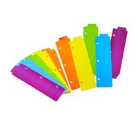 SAFIGLE 20 Intercalaires pour Mini Classeur à 3 Anneaux Séparateurs de Pages en Plastique Colorés Format Lettre Onglets Multiples pour Organisation de Cahiers et Fiches Bristol