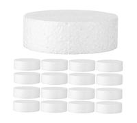 SAFIGLE 20 pièces Lot de Cylindres Mousse Blancs Ronds pour Travaux Manuels Sculpture et Modélisme Scolaire Blocs Mousse Doux pour Décoration et Projets DIY