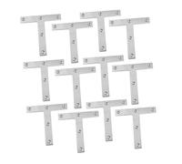 SAFIGLE 20 pièces Lot de Équerres T Plates Renforcées pour Fixation Angle Plaque Jonction et Réparation Meubles Support Solide avec Encastrés