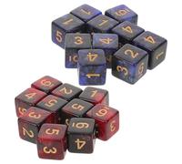 SAFIGLE 20 Pièces Pack de Dés de Table, Dés Éducatifs en Acrylique, 6 Faces, Cubes Numérotés, Lot Multicolore, pour Enseigner Les Notions de Mathématiques Jeux de Rôle Couleur Aléatoire