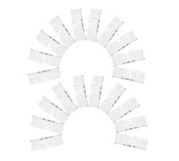 SAFIGLE 20 Pièces Peigne à Cheveux Métallique 30 Dents en Fer, pour | Inversion à Insérer, Bords Arrondis, Argenté, pour Événements et Travail