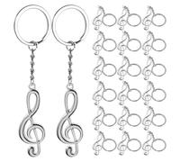 SAFIGLE 20 Pièces Porte-clés Alliage Vintage avec Pendentif Note de Musique Élégant Accessoire pour Sac à Main ou Cadeau Original pour Étudiants