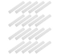 SAFIGLE 20 Pièces Support de Rangement pour Embouts de Ponçage Ongles 10 Trous en Plastique Blanc, Design Gain de Place, Bande Longue, Salon de Beauté ou Spa