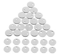 SAFIGLE 200 Breloques Ronds Plats En Acier Inoxydable Pour Bijoux, Étiquettes Vierges Pour Colliers, Bracelets Et Diy
