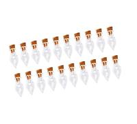 SAFIGLE 20Pièces Lot de Petites Bouteilles Verre Forme de avec Bouchon Liège Flacons Créatifs pour Souhaits Décoration et Multifonctionnels pour Pot Pourri