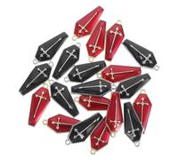 SAFIGLE 20pièces Pendentifs Charms Croix Et Cercueil Pour Fabrication De Bijoux Halloween Accessoires Pour Créations Festives Et Uniques