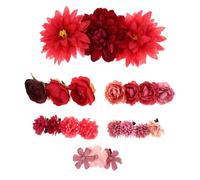 SAFIGLE 21pièces Pince à Cheveux Fleurie Forme de Rose Accessoire pour Mariée et Demoiselles Honneur Pince Cheveux Mariage Plage