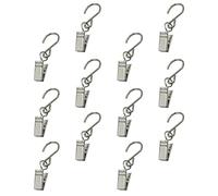 SAFIGLE 24 Pièces Clips de Lampe en Acier Inoxydable Argenté | Multi-clips, Usage Extérieur sans Perçage, Salle de Bain et Décor de Noël, Finition Brillante