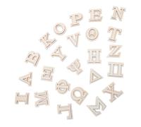 SAFIGLE 24 pièces Lettres Grecques Bois Double Couche Non Finies pour Loisirs Créatifs Décoration Murale DIY Alphabet Rustique Naturel pour Peinture et Projets Artistiques