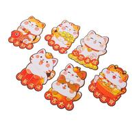 SAFIGLE 24 Pièces Nouvel An Chinois Enveloppes Rouges Année Du Serpent Motifs Chat Symbole De Chance Pour Chanceux