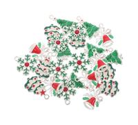 SAFIGLE 24pièces Pendentifs de Noël Alliage pour Création de Bijoux de Fêtes Colliers Bracelets Boucles Oreilles Breloques Hiver pour Loisirs Créatifs