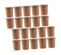 SAFIGLE 25 ensembles Kraft Paper Soup Cups With Leakproof Lids Takeout Food Containers For Porridge Desserts And Meal Prep
