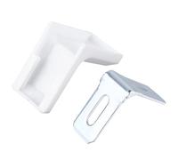 SAFIGLE 28 Pièces Supports d'angle Droit 90° en Plastique Blanc pour Meubles, Fixations d'angle pour Chaises et Bureaux, Accessoires de Renfort Polyvalents pour Bricolage à Domicile
