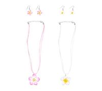 SAFIGLE 2ensembles Collier Et Boucles Oreilles Fleurs Plumeria Argile De Jeux Thème Hawaïen