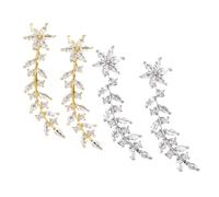 SAFIGLE 2paires Lot De Boucles Oreilles à Fleurs Boucles Oreilles Western Scintillantes Bijoux Pour Mariage