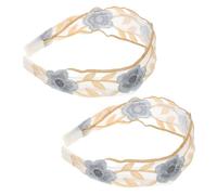 SAFIGLE 2pièces Bandeaux Élargis Brodés De Accessoires De Spa Soins Peau Bandeaux Dentelle Parfaits Pour Enseignantes Et