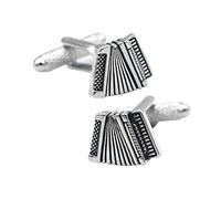 SAFIGLE 2Pièces Boutons de Manchette Musicales Accessoire Élégant pour Chemises et Costumes de Fête Pères Design Accordéon