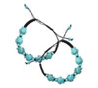 SAFIGLE 2pièces Bracelet Turquoise Tissé Avec Design De Tortue Ajustable Bijoux Décoratifs Pour Femme Bracelet Mode