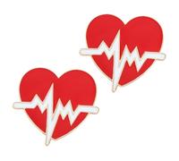 SAFIGLE 2pièces Broches Cœur Médicales Rouge Épingles Créatives Pour Vêtements Chapeaux Et Foulards Robustes Et Légères Présent Pour Personnel Infirmier