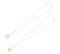 SAFIGLE 2pièces Collier Ras De Cou Forme De Patte De Chat Pendentif Souvenir Pour Amoureux Des Chats Bijou Cadeau Doré