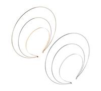 SAFIGLE 2pièces Couronnes Halo Dorées à Trois Couches Serre-têtes Métal pour Femmes Accessoires de Coiffure DIY pour Hanfu Cosplay Halloween et Mariages